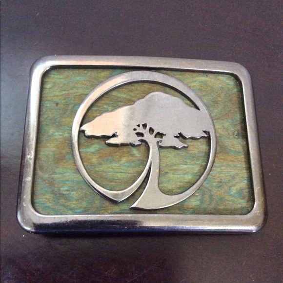 Arbor recycled wood belt buckle - Picture 3 of 4